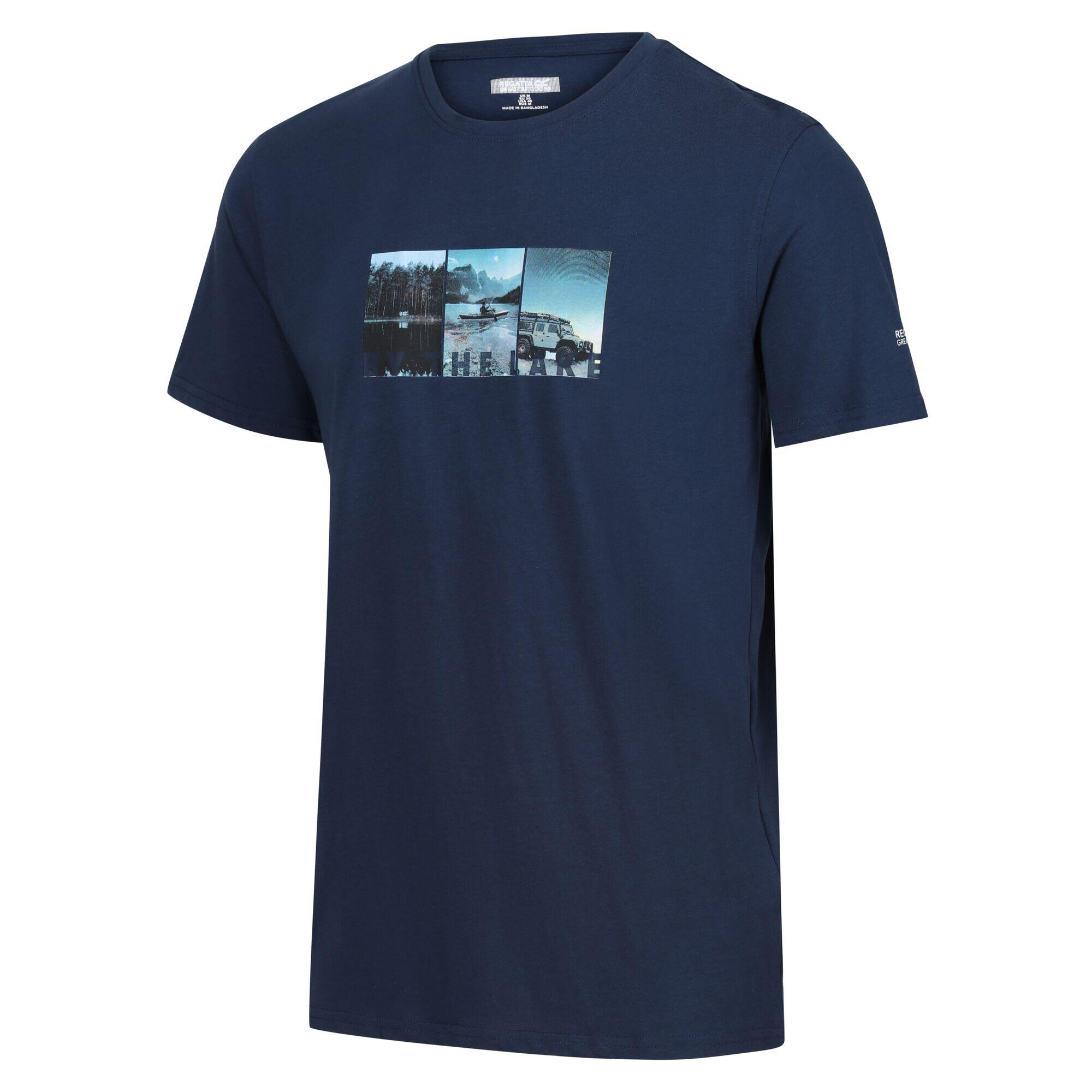 Men's BREEZED T-shirt (Dark denim)