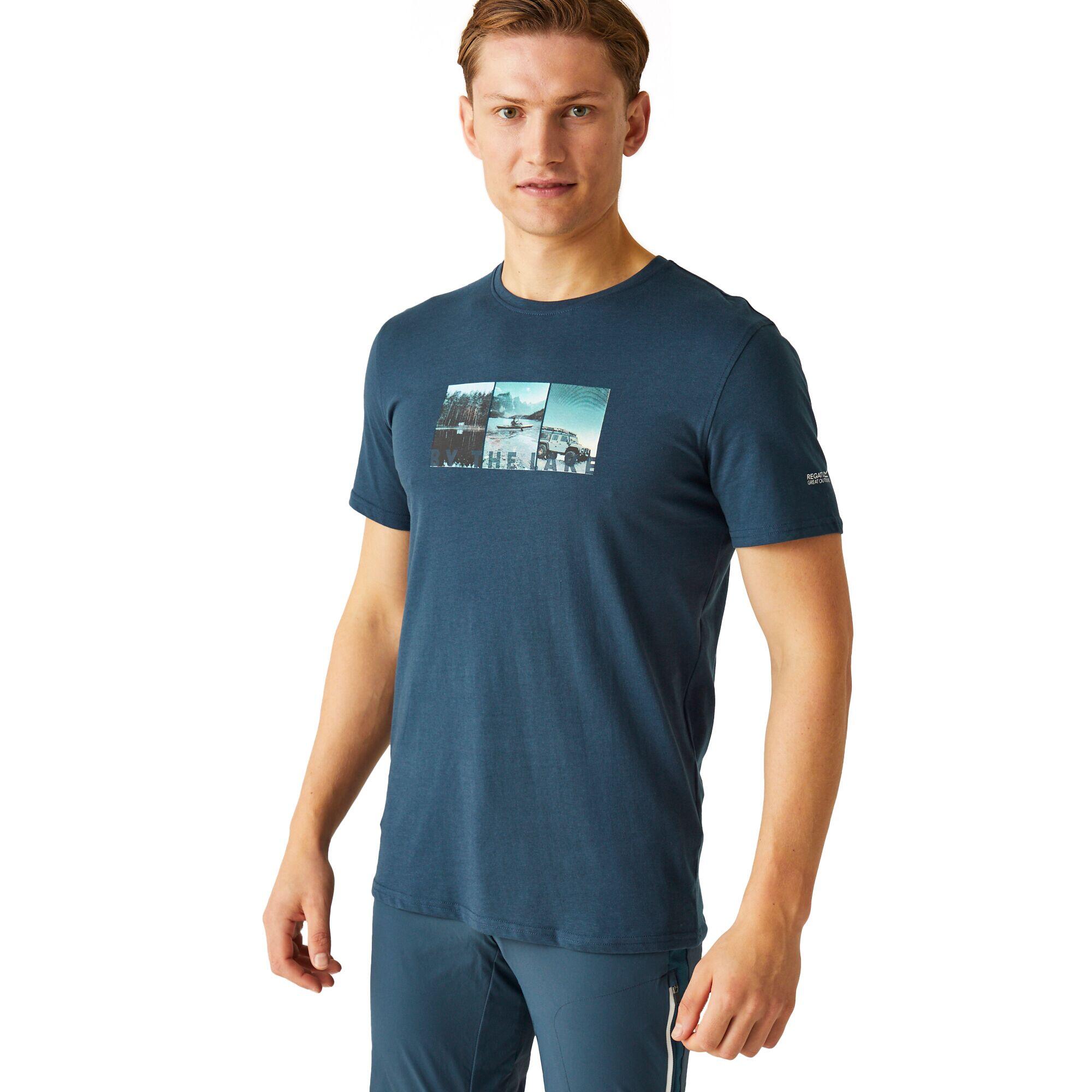 Men's BREEZED T-shirt (Dark denim)