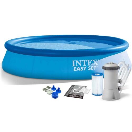 INTEX Piscina Natação Adulto Inflável Redonda 366 x 76 cm
