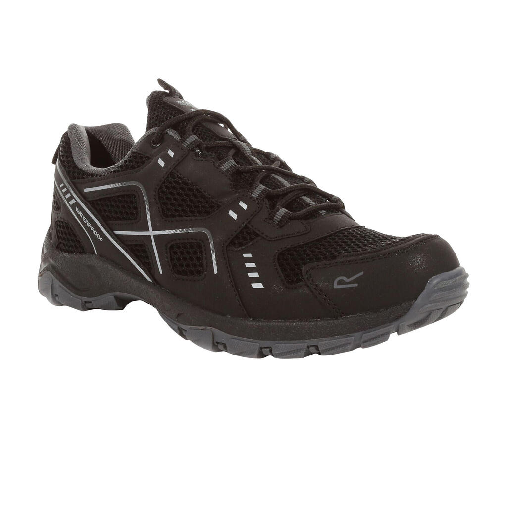Mens Vendeavour Waterproof Walking Shoes (Black/Granite)