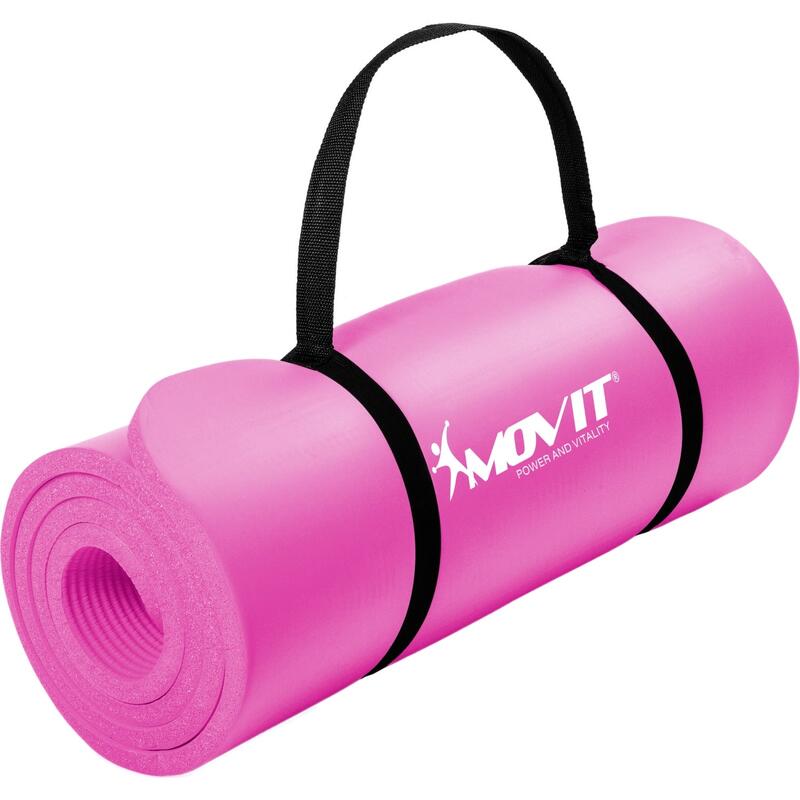 Covoras de gimnastica, MOVIT®, 183 x 60 x1,0 cm, roz