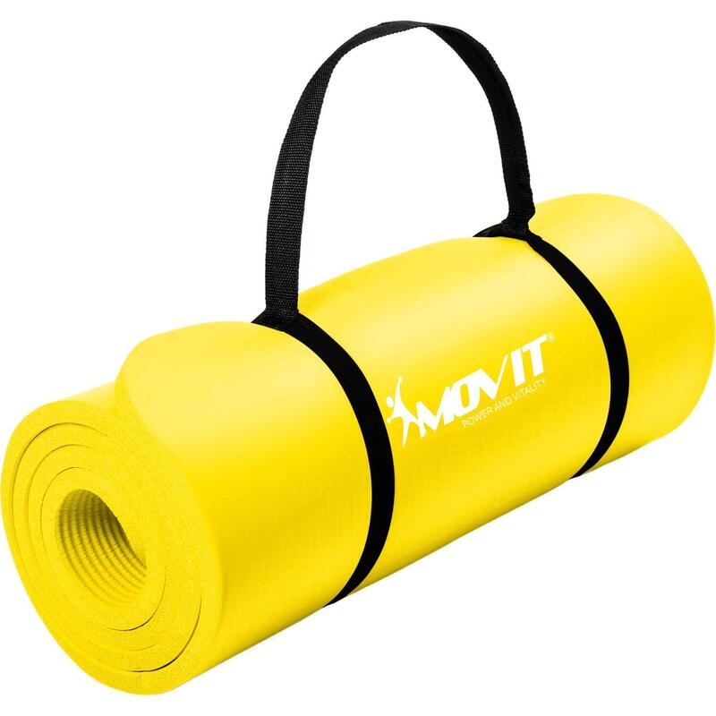 Esterilla de yoga MOVIT 183x60x1 cm en amarillo