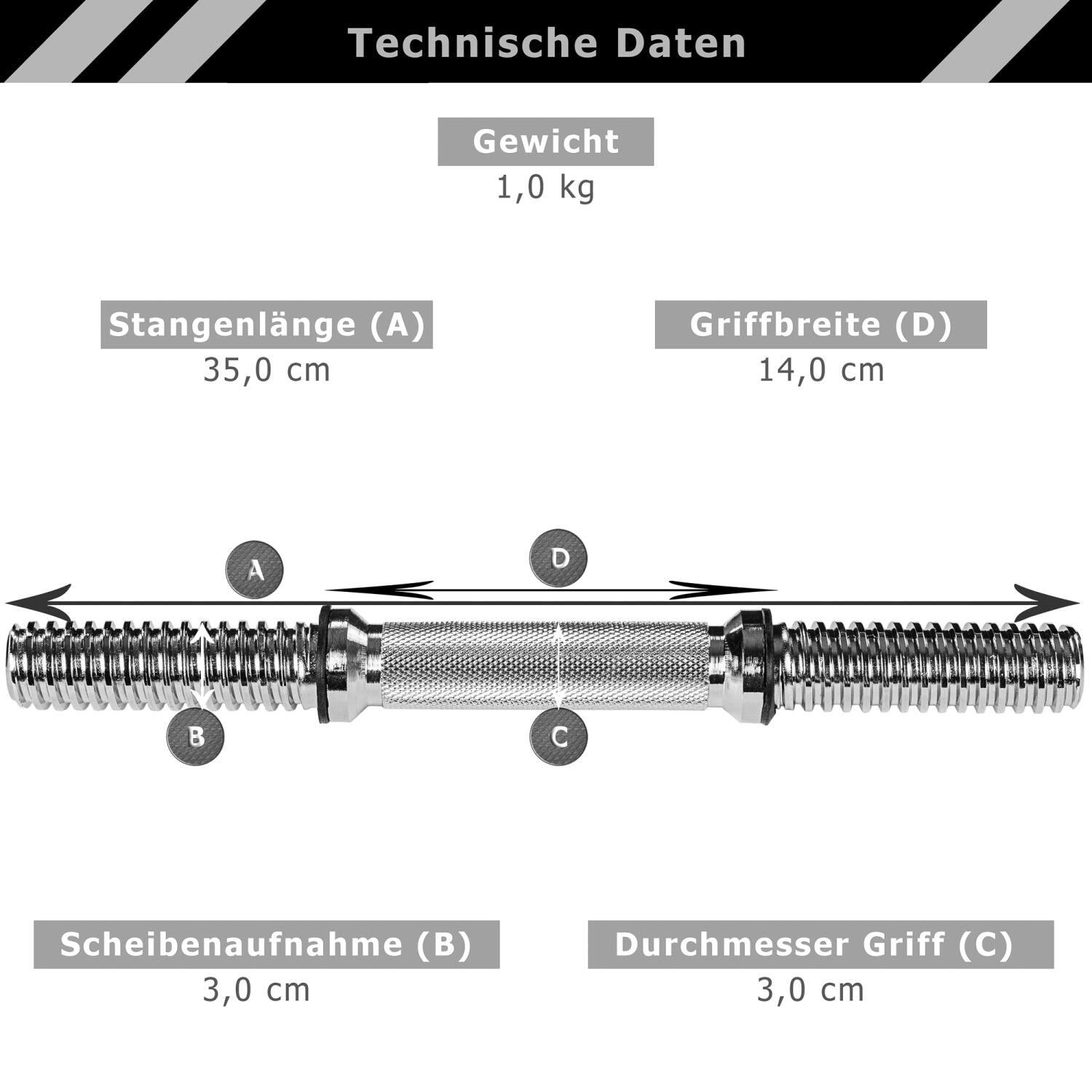 MAXSTORE Short barbell