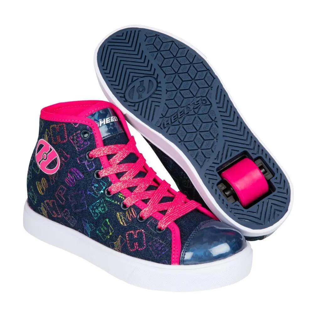 Heelys Veloz Denim  / Pink / Rainbow 4/4