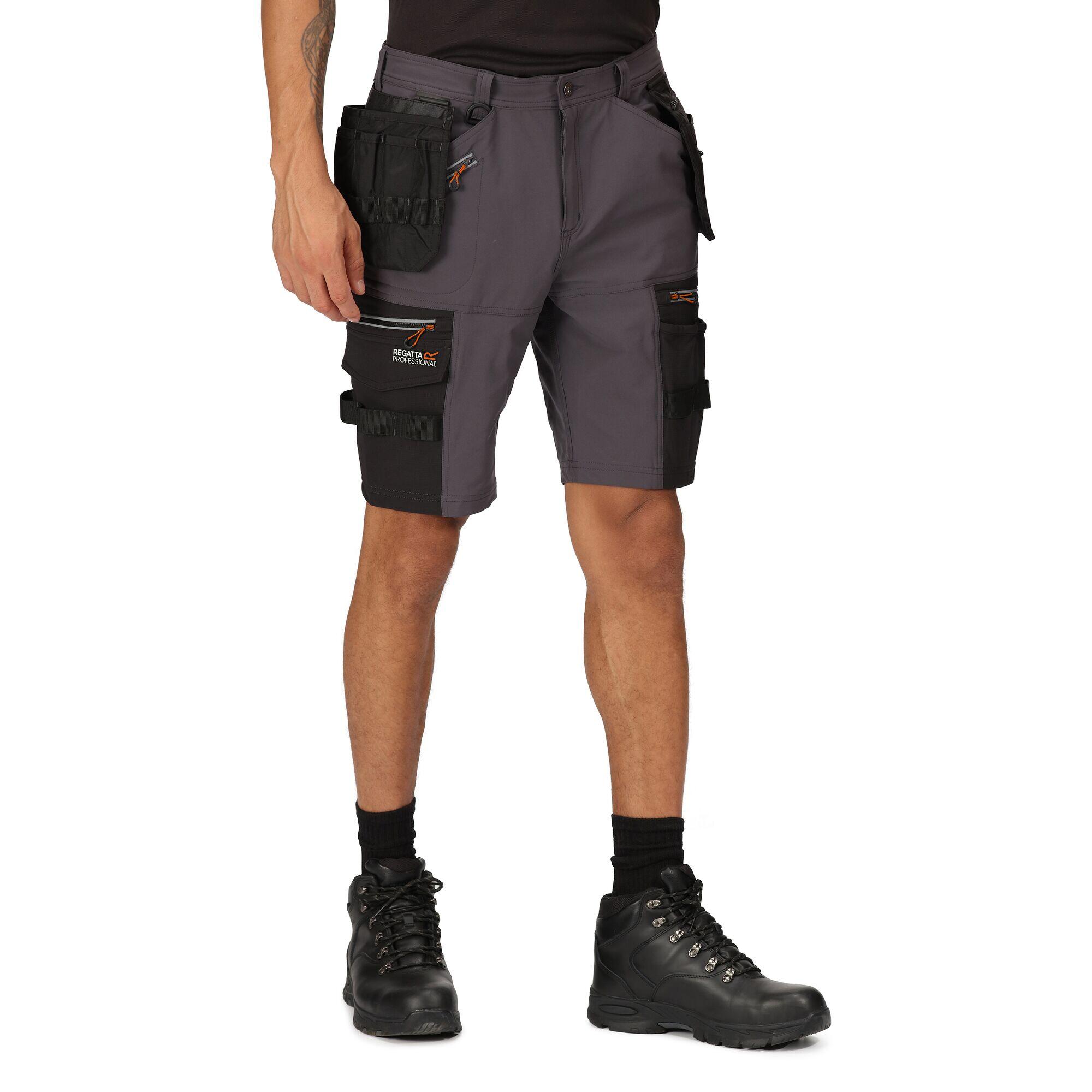 Mens Infiltrate Detachable Holster Pocket Shorts (Iron/Black) 3/5