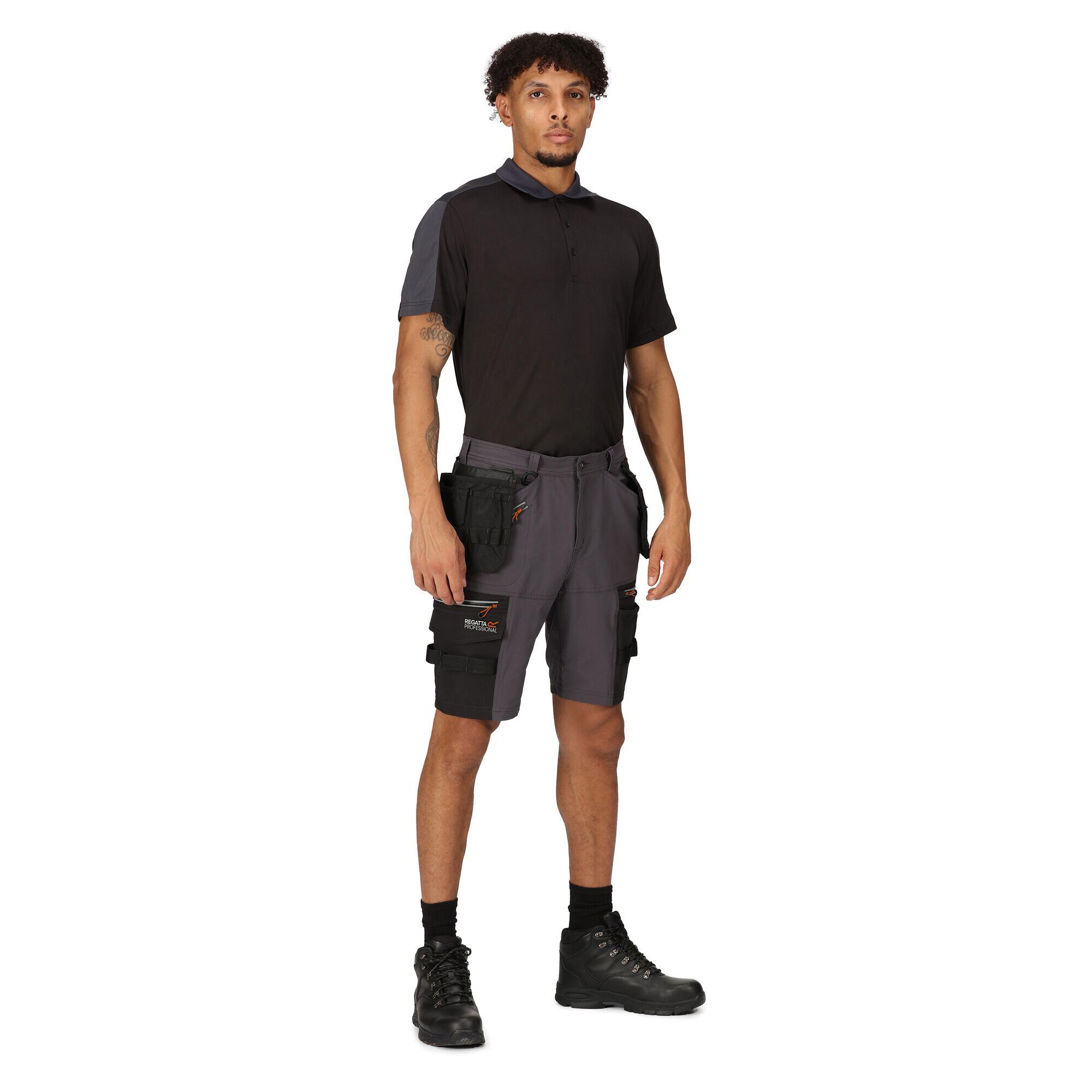 Mens Infiltrate Detachable Holster Pocket Shorts (Iron/Black) 4/5