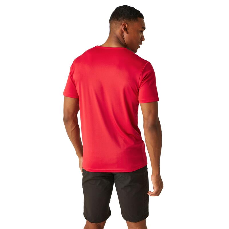 Camiseta Fingal VIII Montañismo para Hombre Rojo Peligro