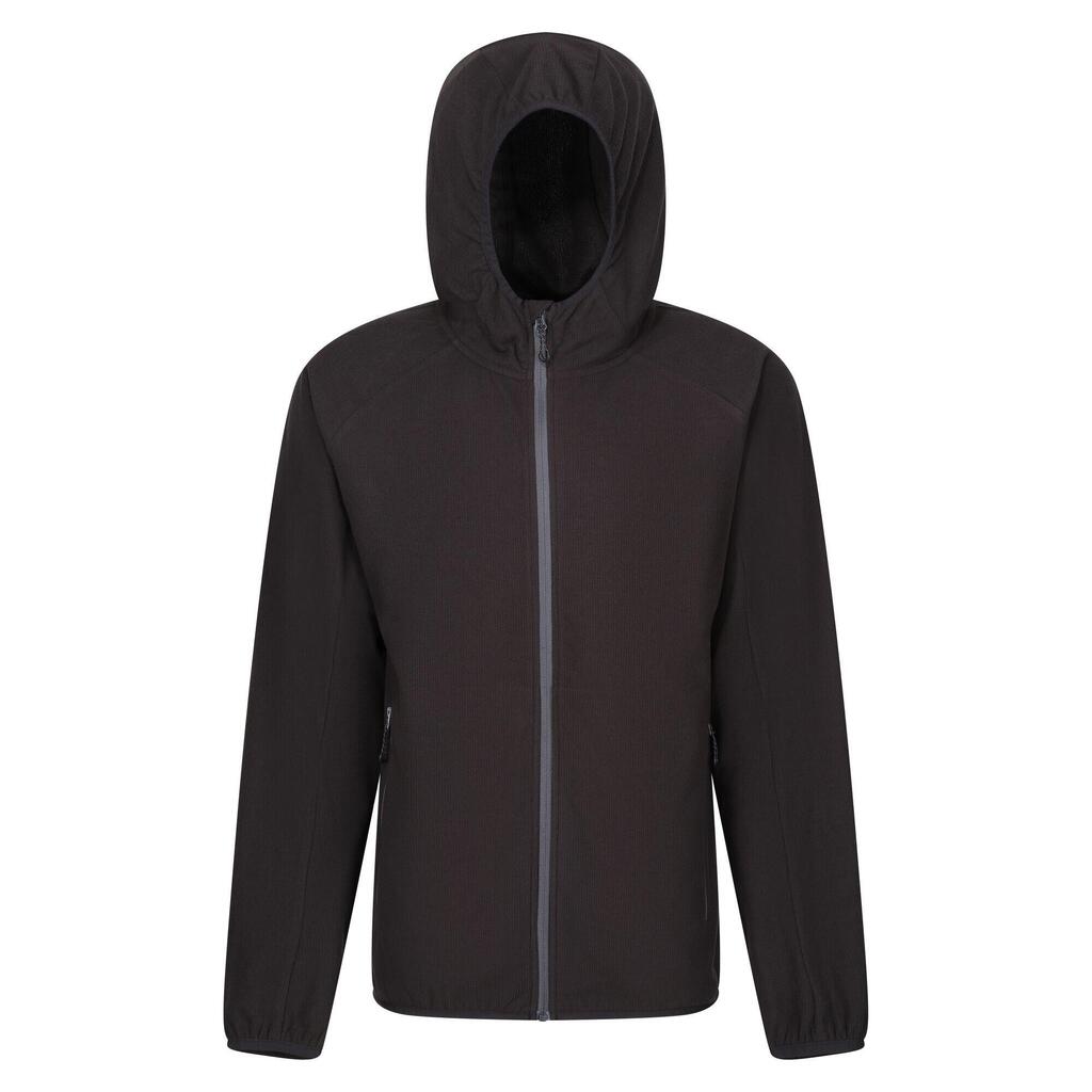 Mens Full Zip Fleece Jacket (Black/Seal Grey)