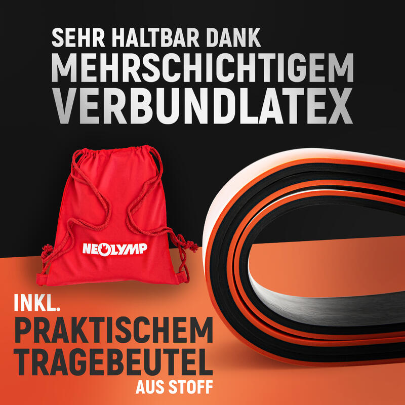 Resistance Band (set van 6 met accessoires) - Heavy Weerstandsband