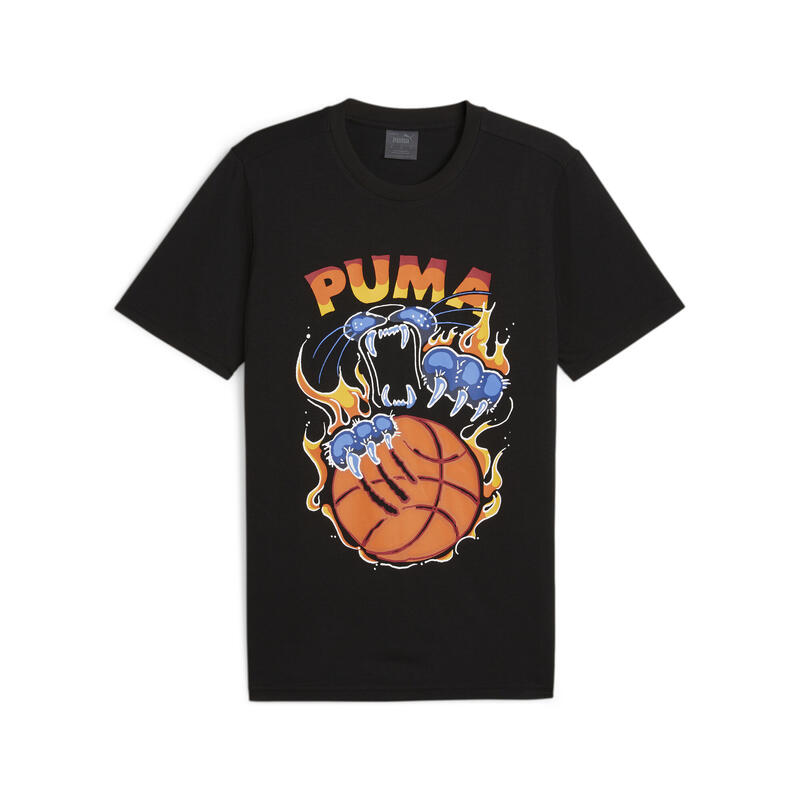 T-shirt da basket TSA da uomo PUMA Black