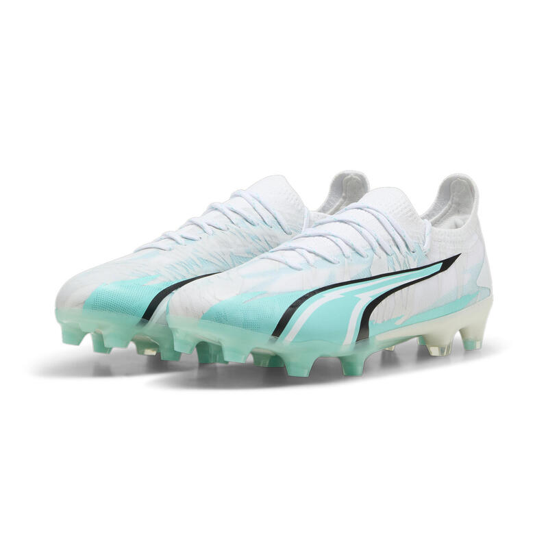 Botas de fútbol ULTRA ULTIMATE FG/AG Mujer PUMA White Elektro Aqua Black Green