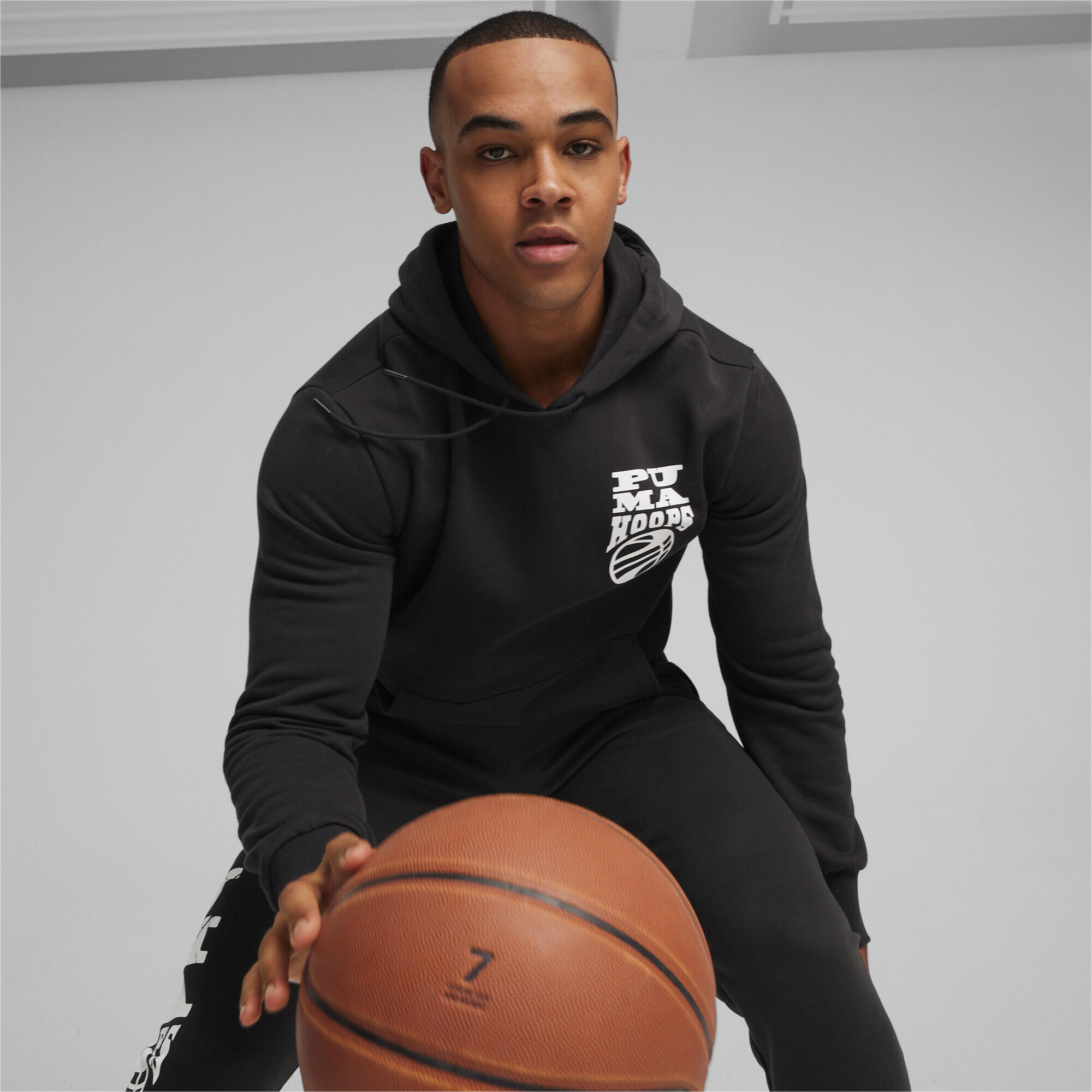 Felpa con cappuccio da basket Posterize 2.0 da uomo PUMA Black 2/7