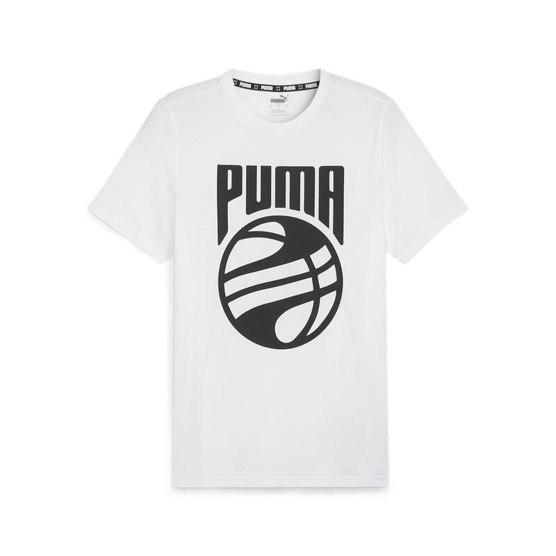 T-shirt da basket Posterize da uomo PUMA White