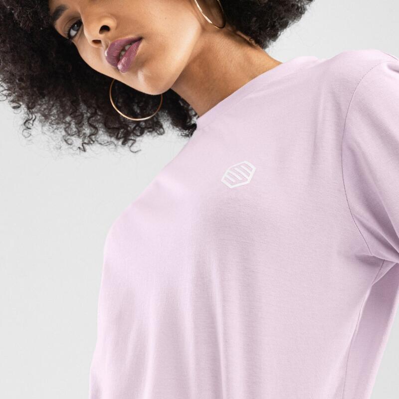 Camisola de manga comprida de algodão mulher Lifestyle Roots-W SIROKO Roxo