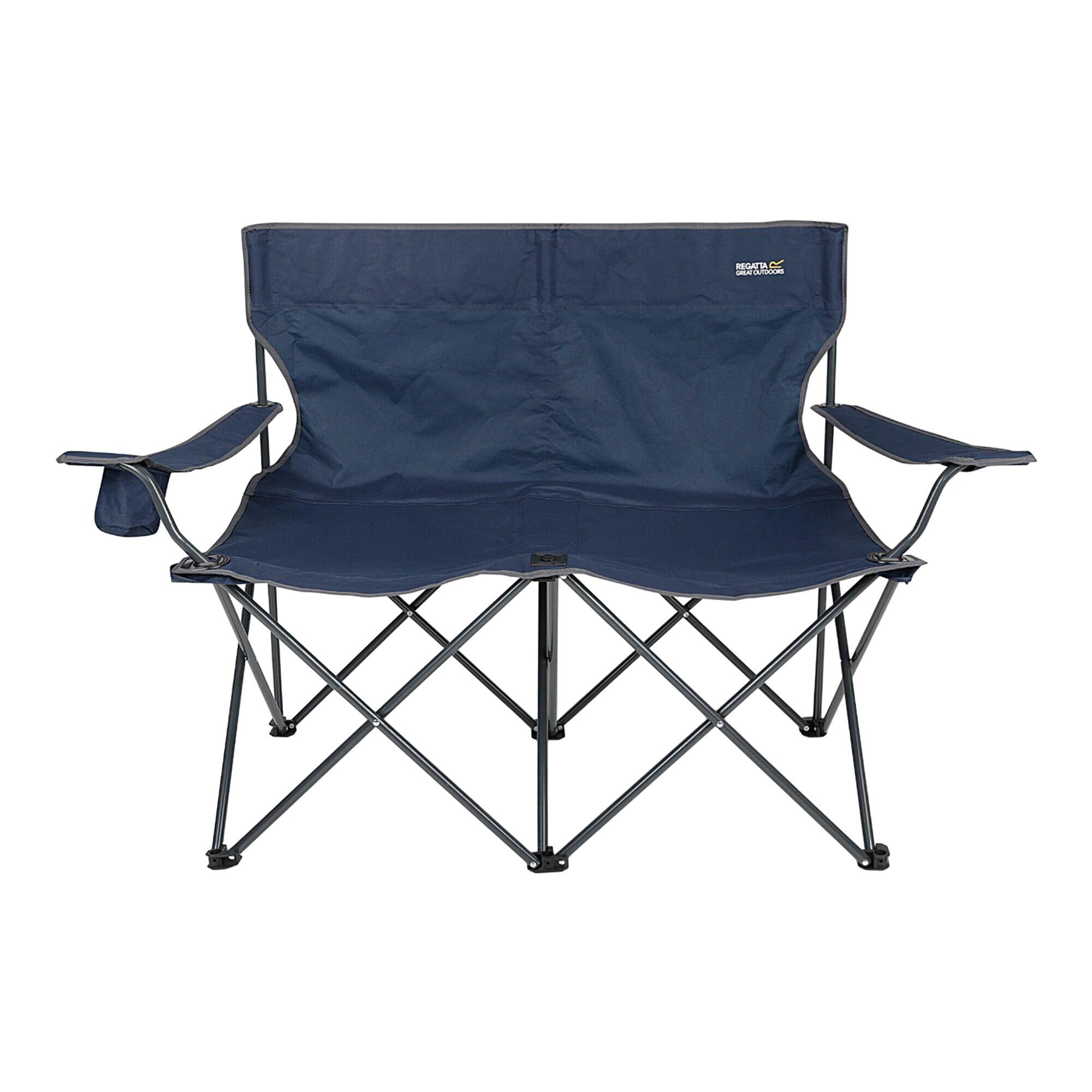 REGATTA Isla Logo Travel 2 Person Camping Chair (Navy/Seal Grey)