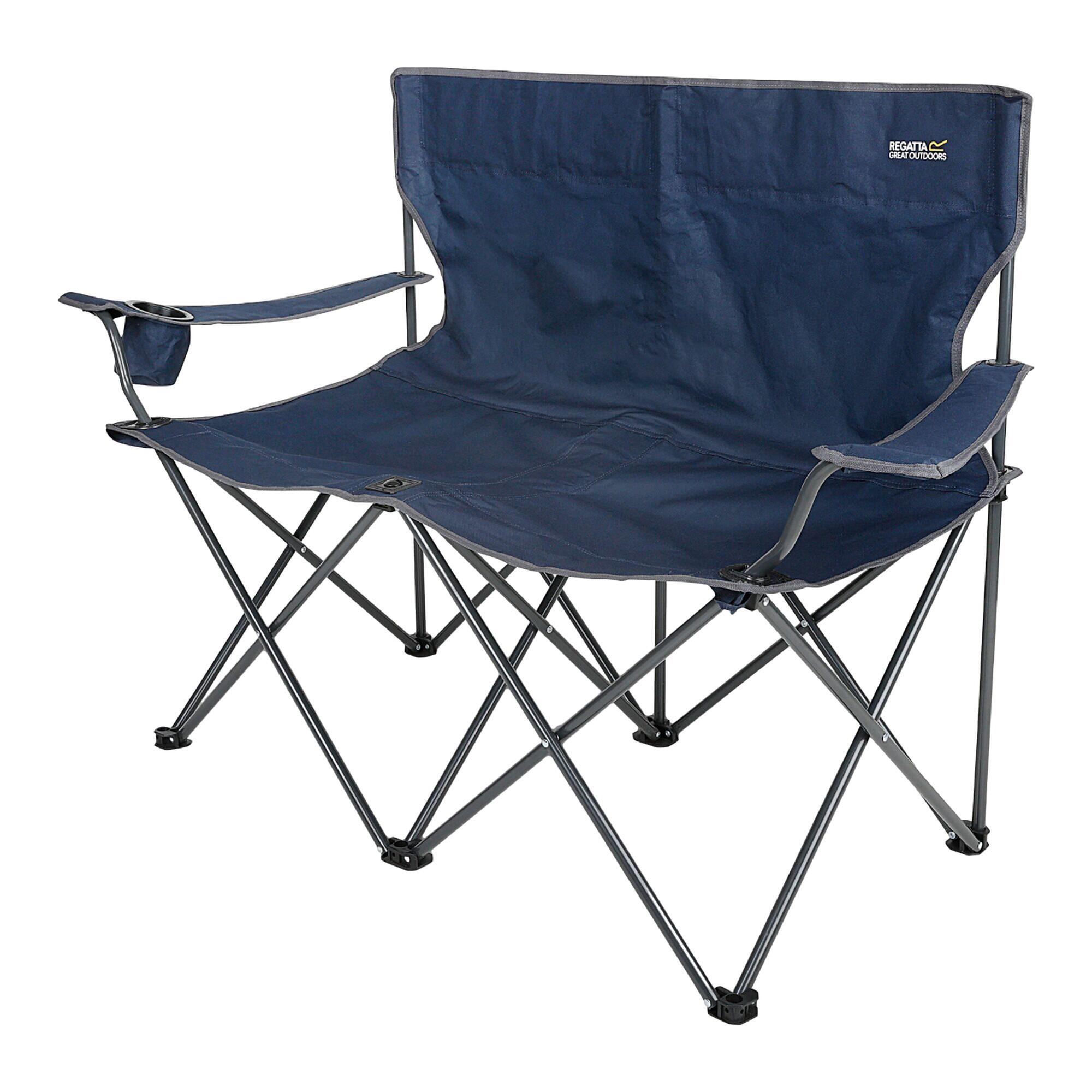 Isla Logo Travel 2 Person Camping Chair (Navy/Seal Grey) 3/5