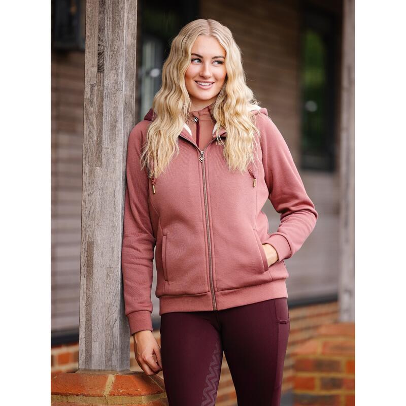 Sweatshirt équitation à capuche doublé en sherpa femme LeMieux