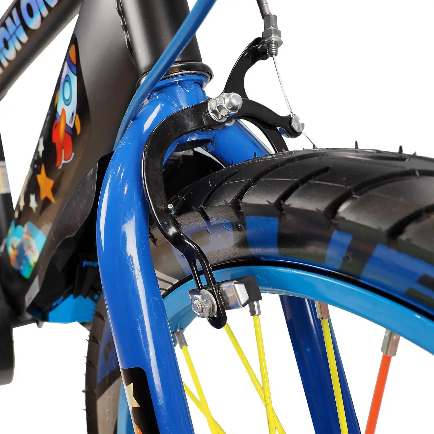 Bicicleta copii 6-9 ani roti ajutatoare,bidon apa Super Nova II,20 inch,albastru 5/7