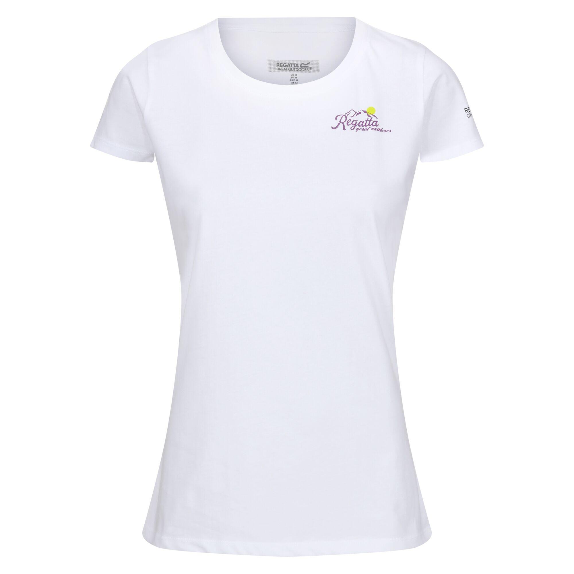 REGATTA Womens/Ladies Breezed IV Back Print TShirt (White)