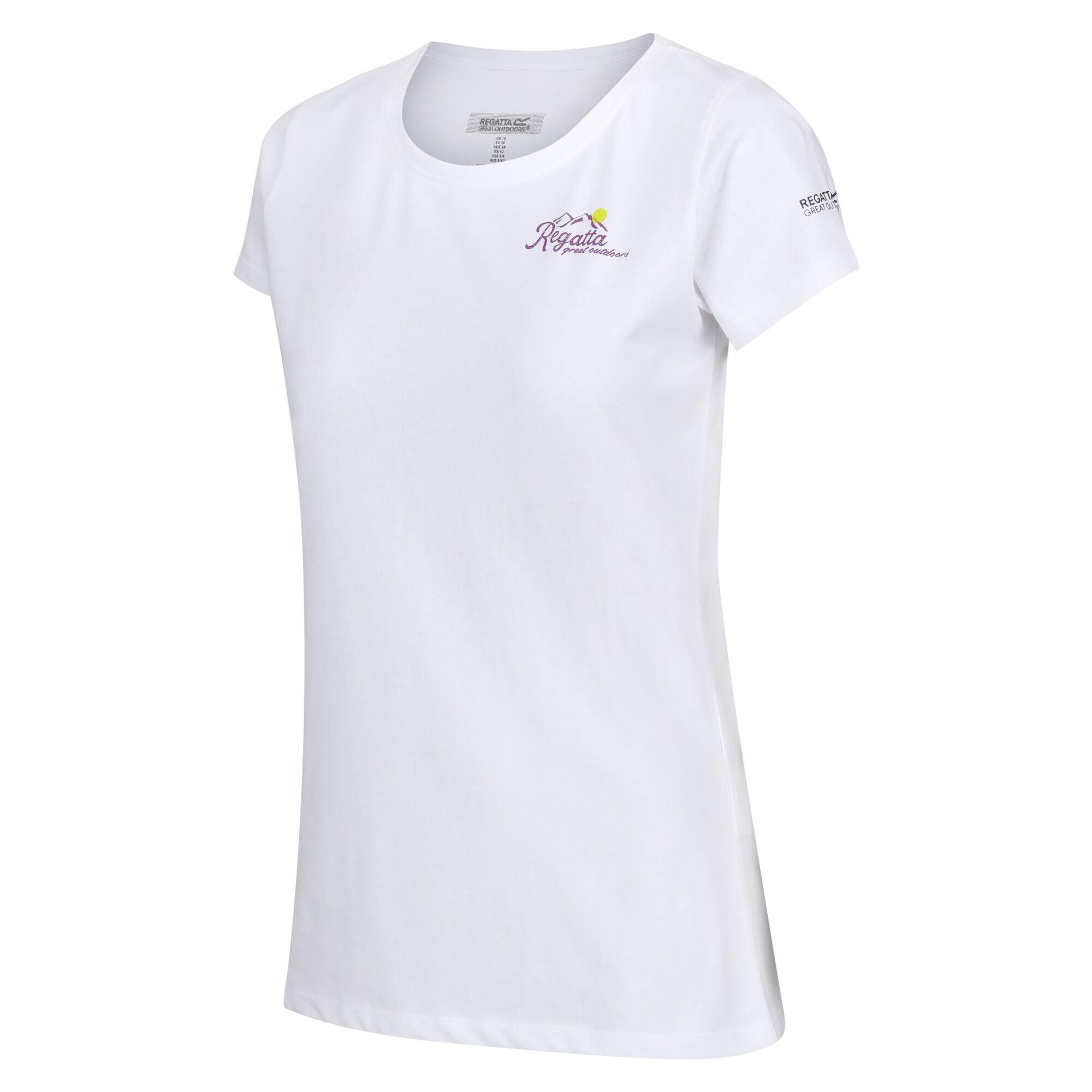 Womens/Ladies Breezed IV Back Print TShirt (White) 3/5