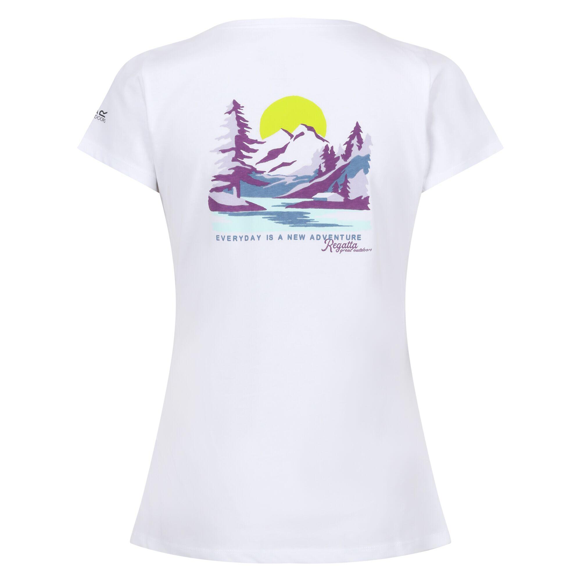 Womens/Ladies Breezed IV Back Print TShirt (White) 2/5