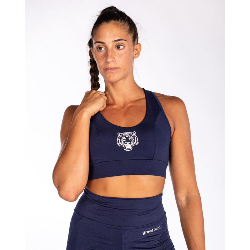 Soutien Desportivo Mulher Azul Tiger GREAT I AM