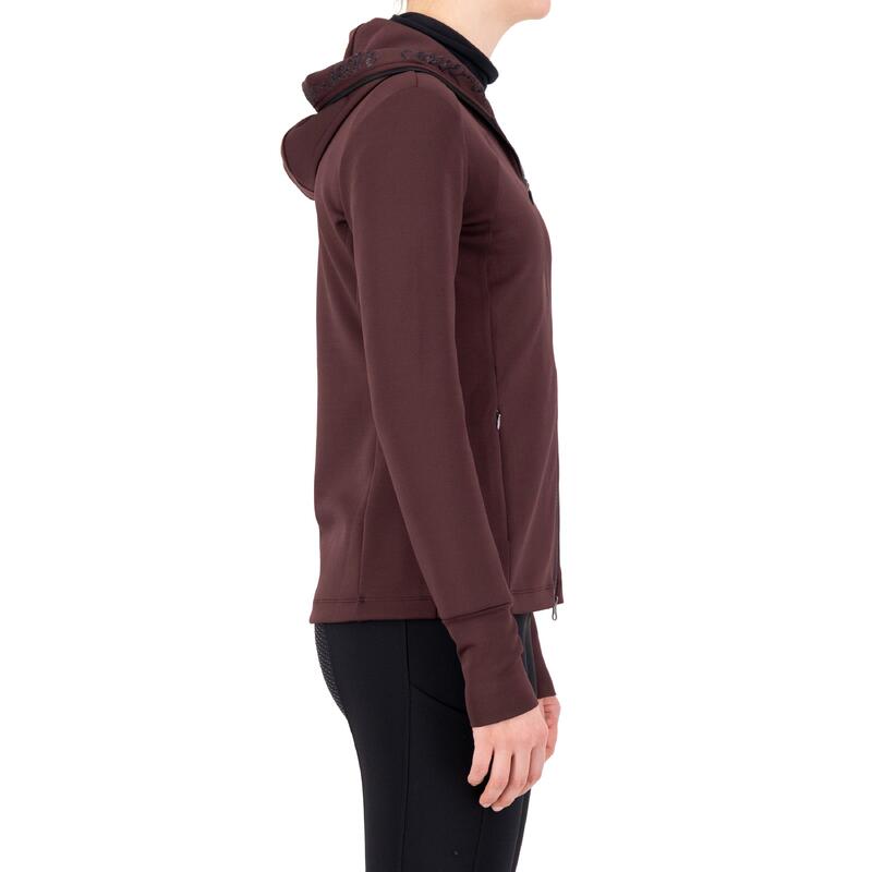 Sweatshirt équitation full zip à capuche femme Euro-Star Giulia