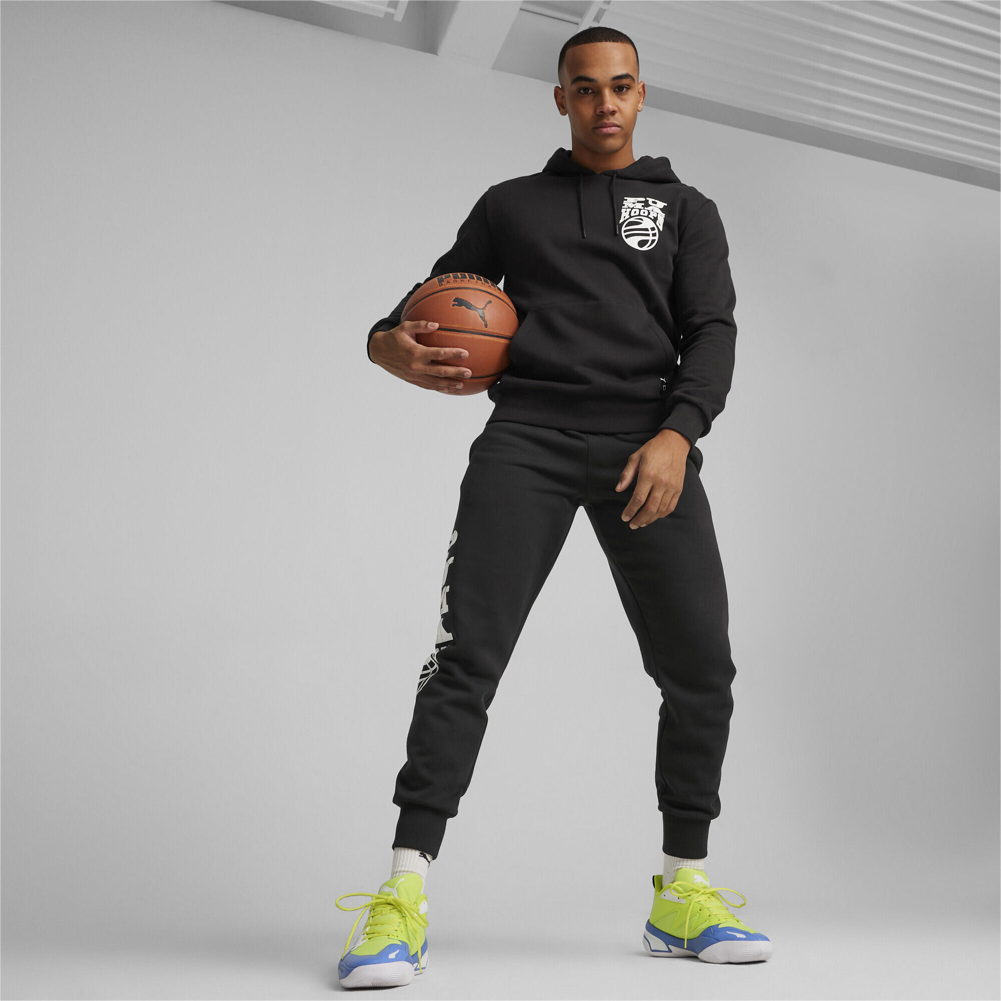 Felpa con cappuccio da basket Posterize 2.0 da uomo PUMA Black 4/7