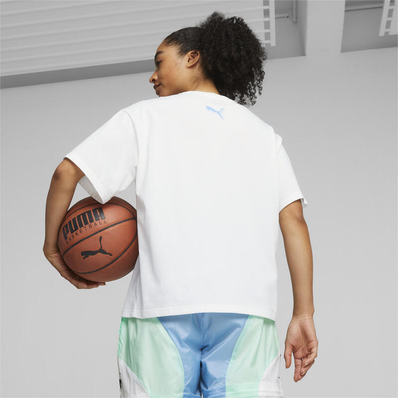T-shirt da basket STEWIE x WATER da donna PUMA White