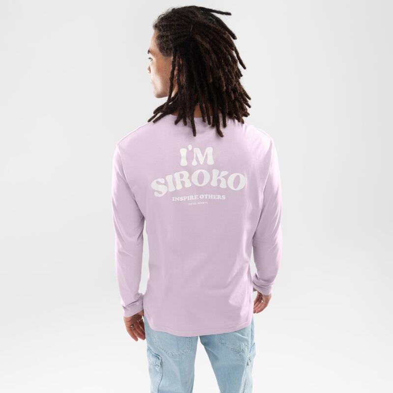 Camiseta algodón manga larga hombre lifestyle Roots SIROKO Morado