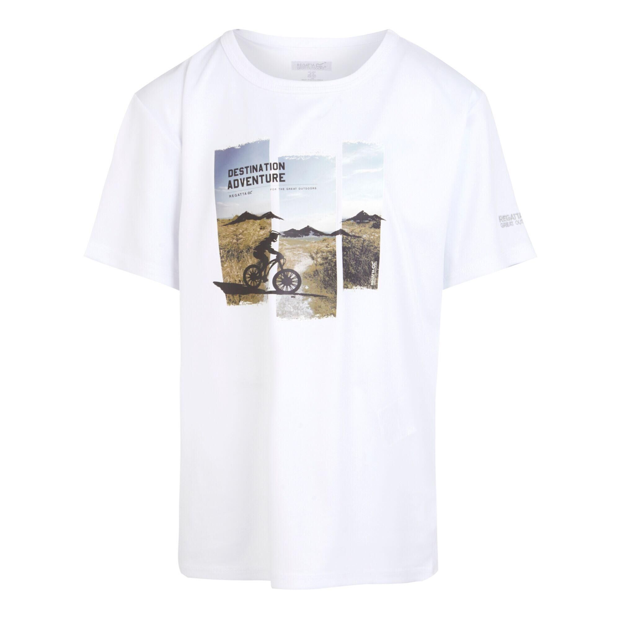 REGATTA Childrens/Kids Alvardo VIII Cycling TShirt (White)