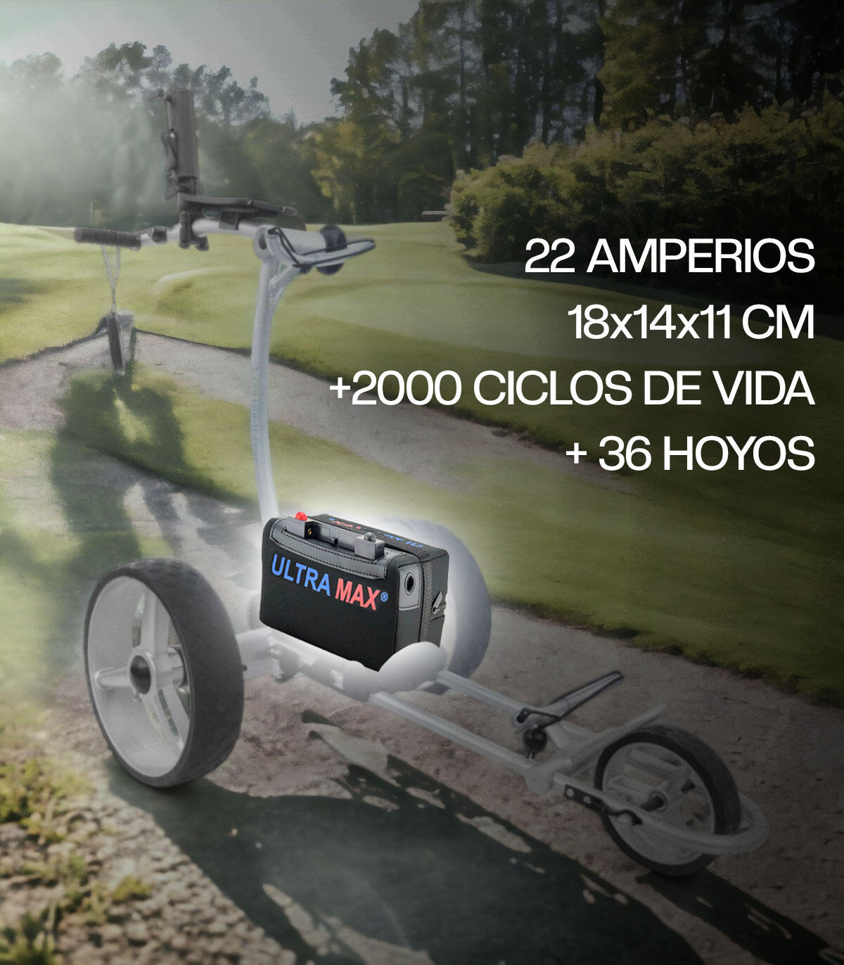 Batterie Lithium LiFePO4 Chariot de Golf 12V 22Ah – 36 Trous, Chargeur 4/4