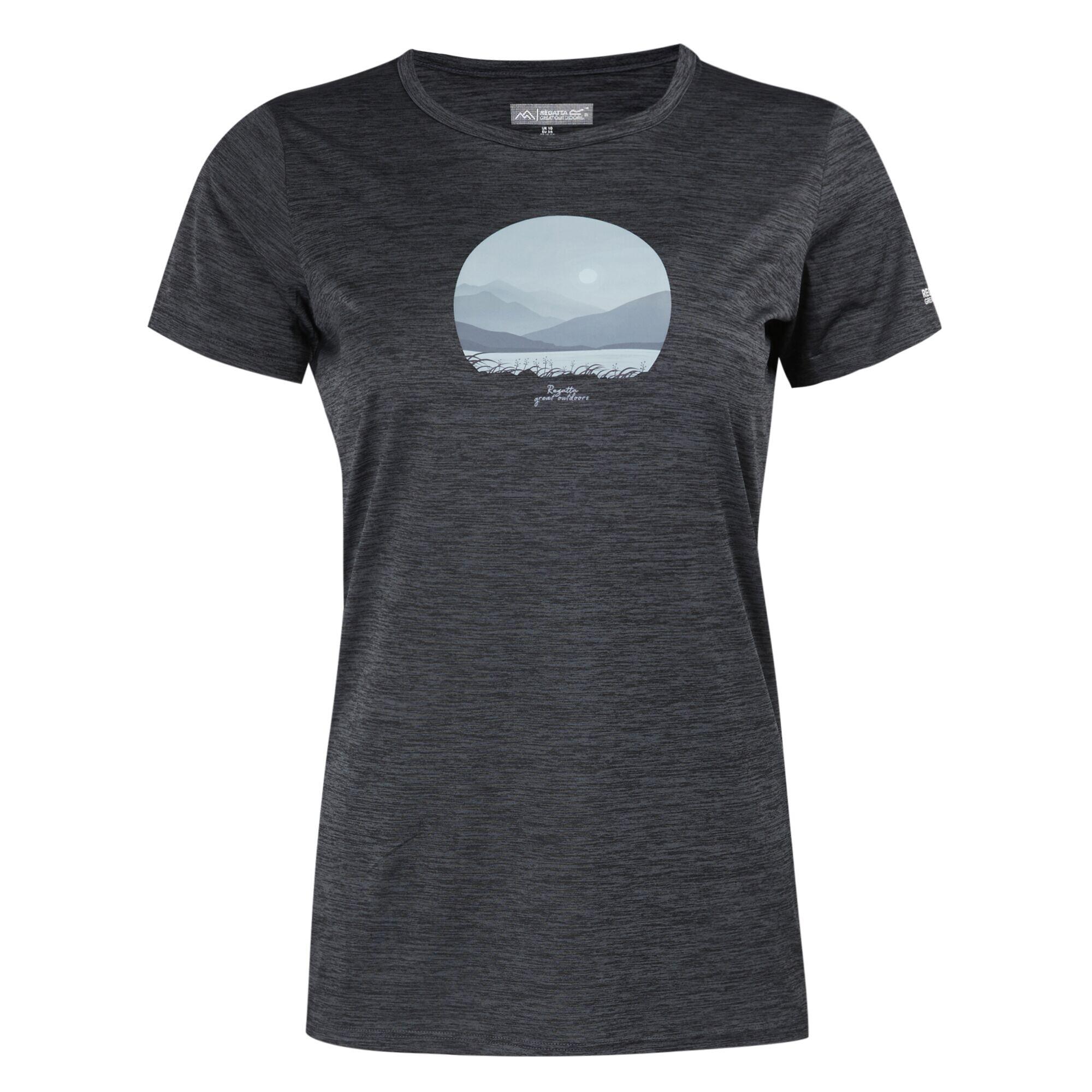 REGATTA Womens/Ladies Fingal VIII Scenery Marl TShirt (Seal Grey)