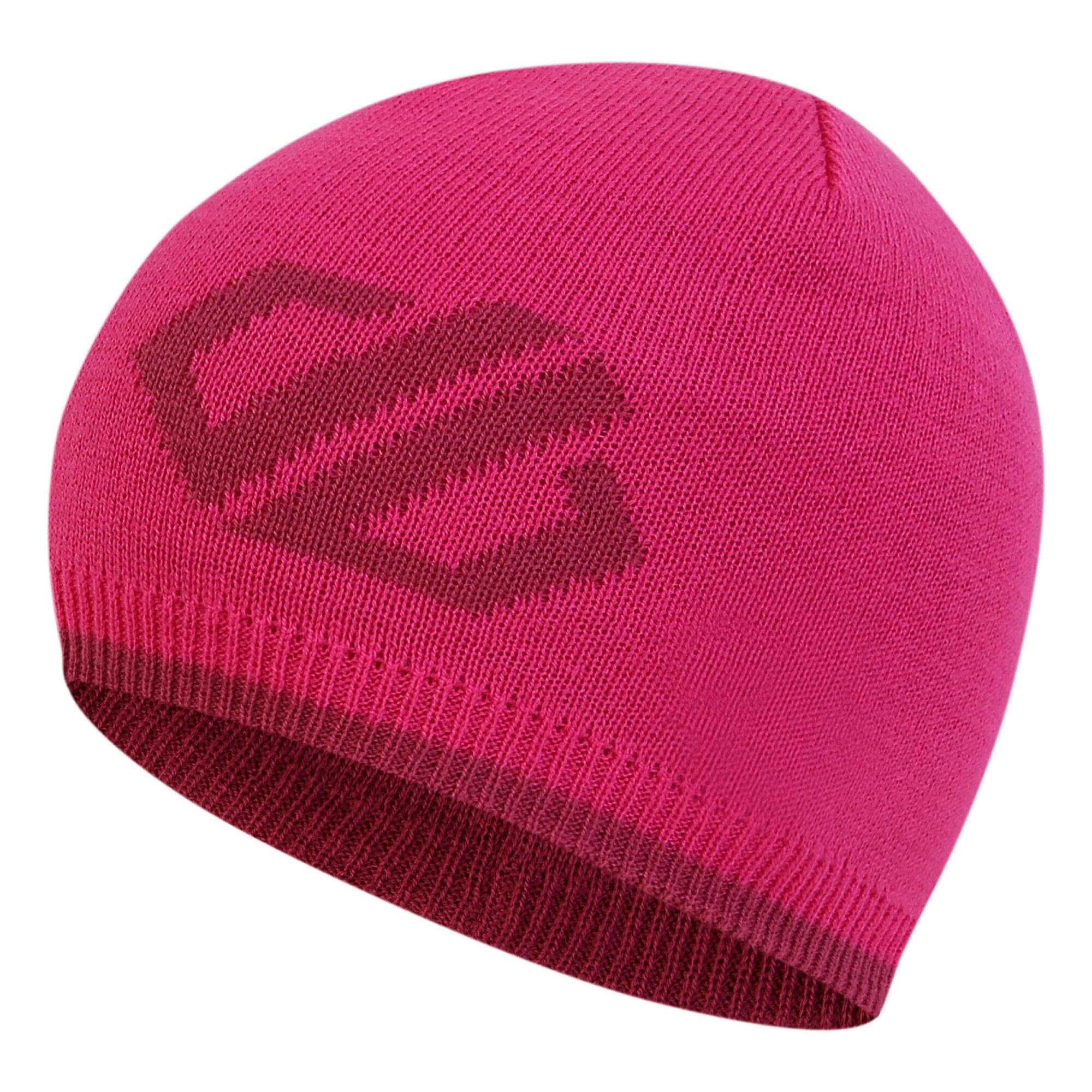 Childrens/Kids Frequent Beanie Hat (Pure Pink/Pink Hydrangea) 1/3