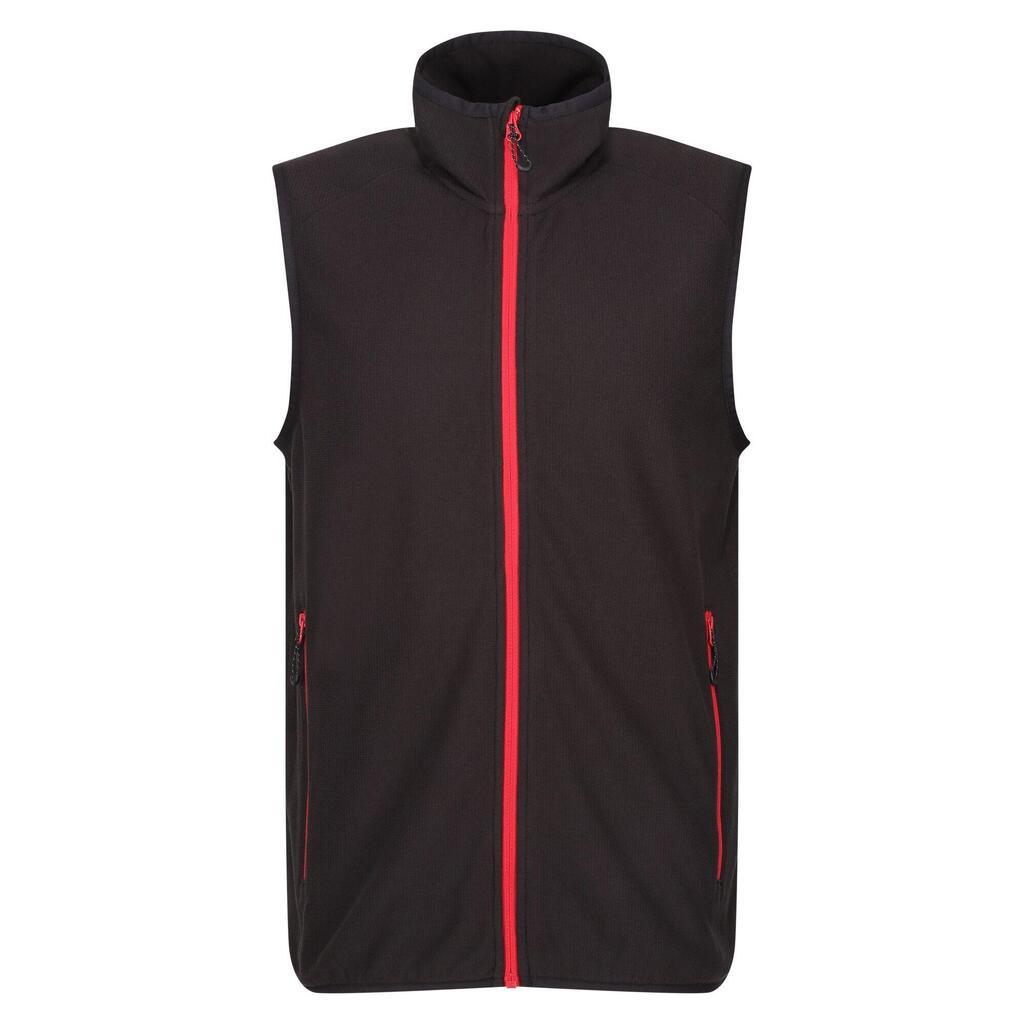 Mens Fleece Gilet (Black/Classic Red)
