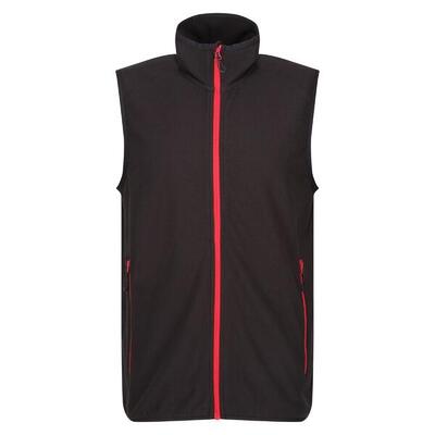 Heren fleece gilet (zwart/klassiek rood)