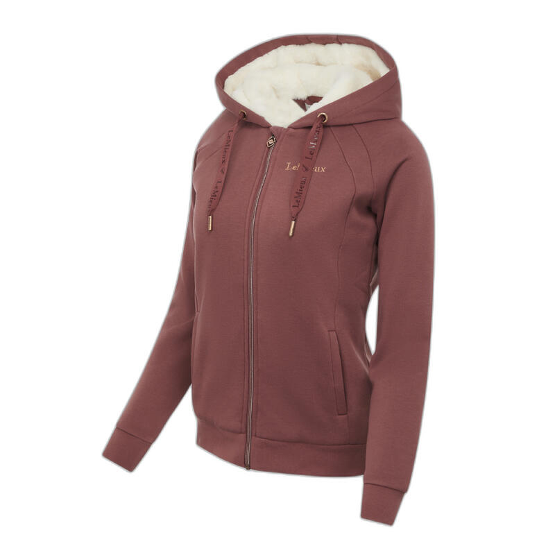 Sweatshirt équitation à capuche doublé en sherpa femme LeMieux