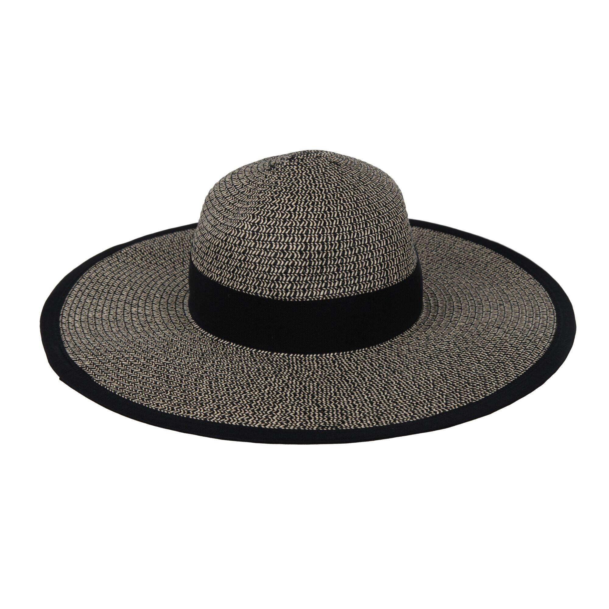 Cappello estivo da donna (nero / beige pallido)