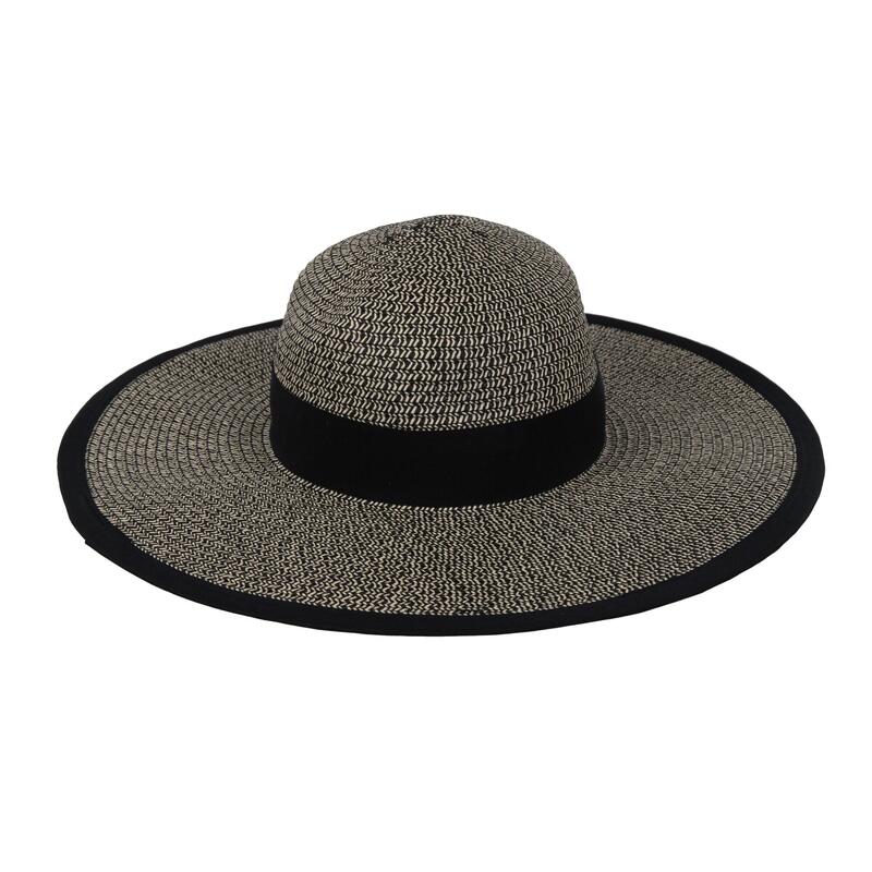 Chapeau d'été Femme (Noir / Beige pâle)