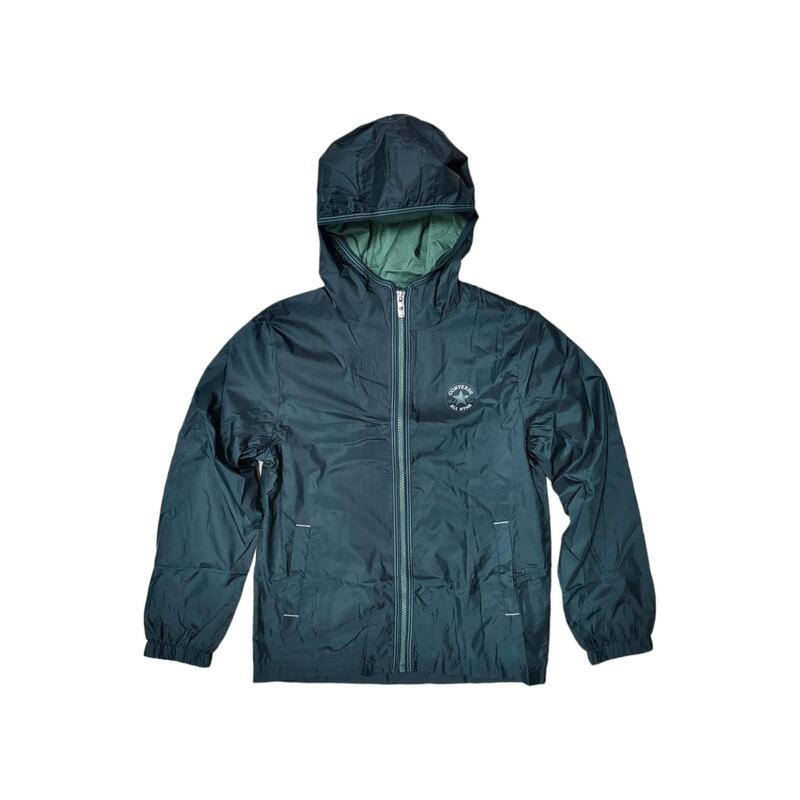 Giacca ragazzo antivento ragazzo converse core windbreaker - verde