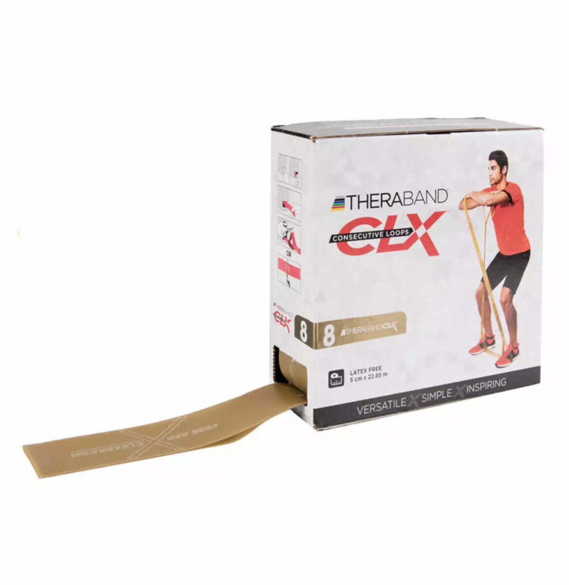 Fitnessband CLX, 22 m Rolle Gold Maximal stark Fitness / Krafttraining Unisex 4/5