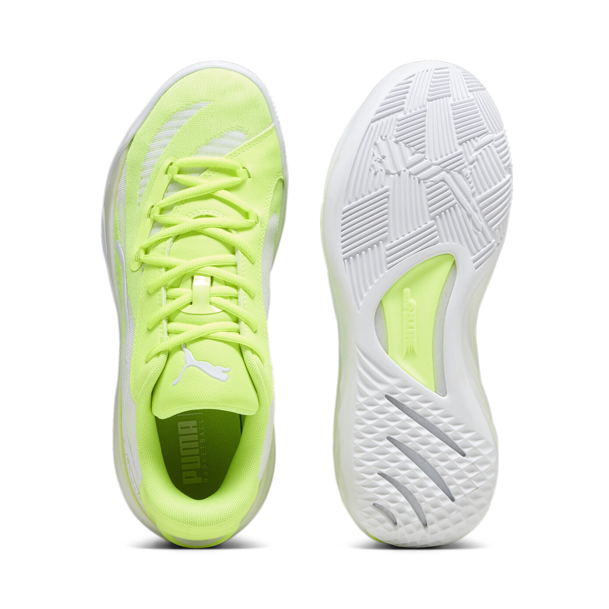 Zapatillas de baloncesto All-Pro NITRO PUMA Lime Squeeze White Yellow 6/7