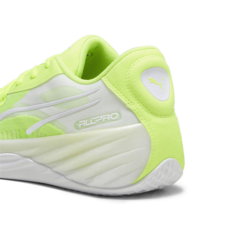 All Pro NITRO Basketballschuhe Erwachsene PUMA Lime Squeeze White Yellow