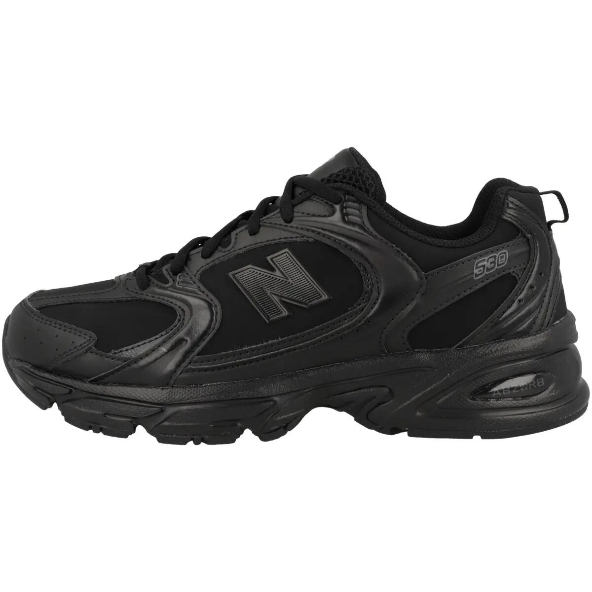 New Balance 530 Triple Black Leather 1/6
