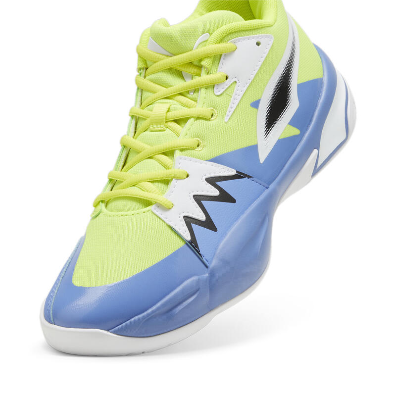Zapatillas de baloncesto Genetics PUMA Electric Lime Blue Skies Green