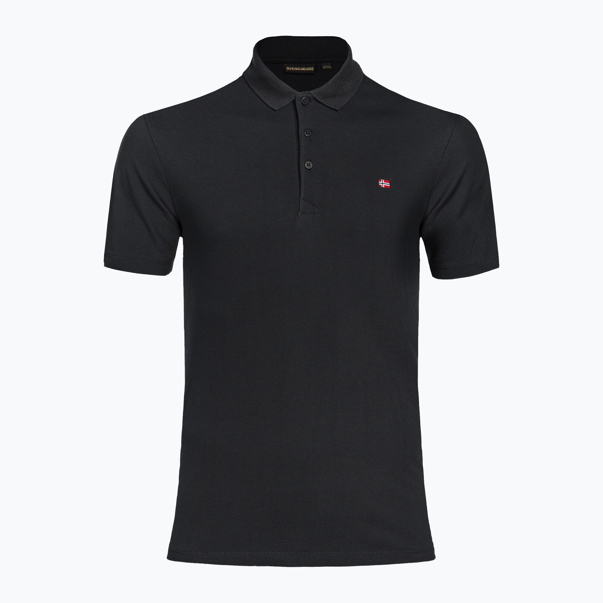 Tricou polo barbati din bumbac cu logo negru