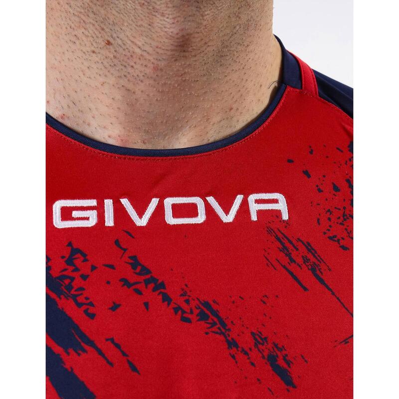 Camiseta de Fútbol Givova Art Rojo/Marino Poliéster