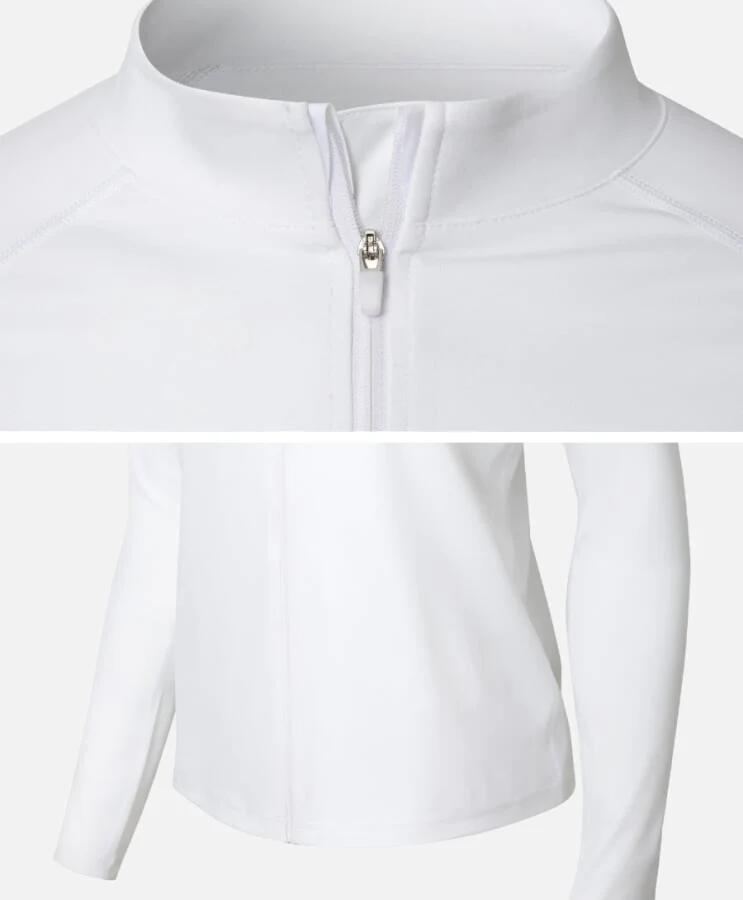 ★LUVISTRUE★BASIC RASH GUARD ZIP UP(WHITE)★正規品/直送料込 ☆LUVISTRUE☆BASIC RASH GUARD ZIP UP(WHITE)☆正規品/直送料込