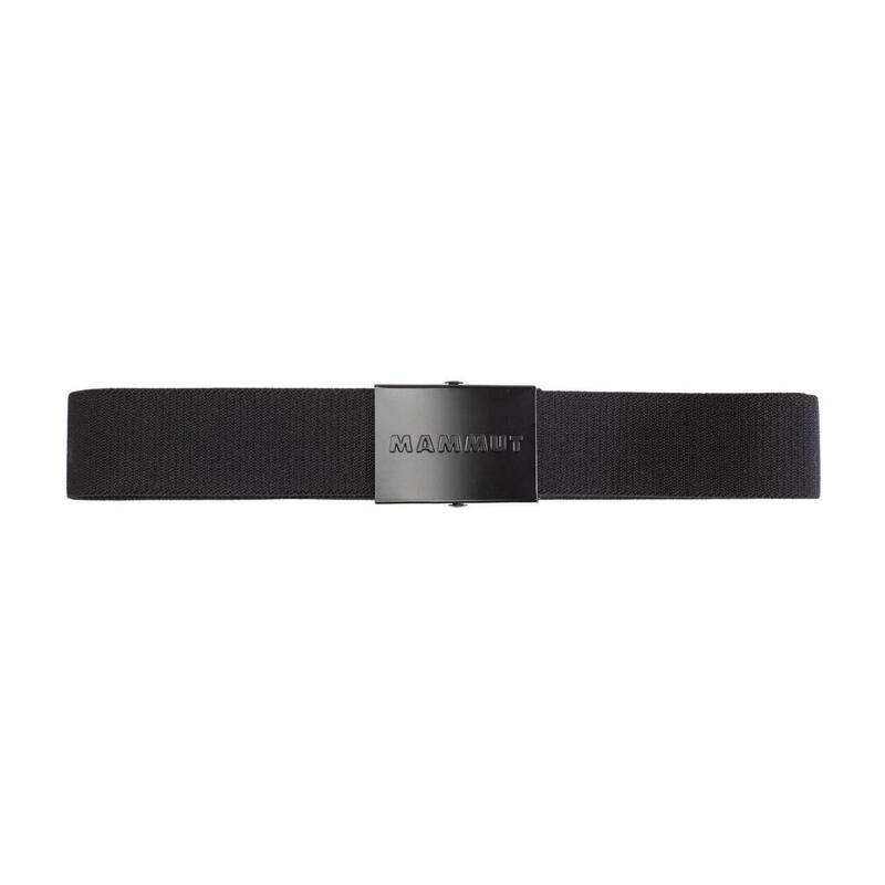 Lightweight Elastic Logo Belt - Black
