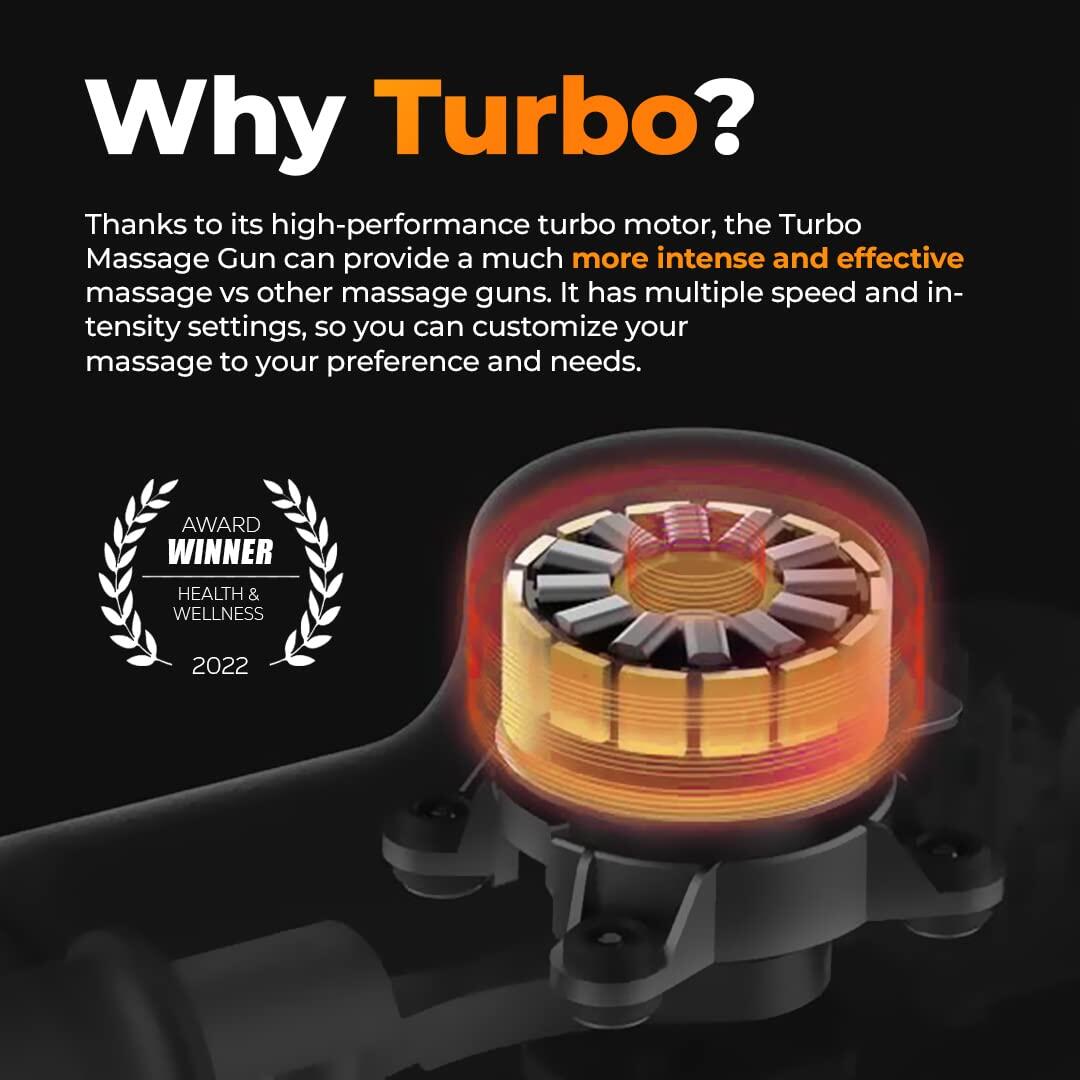 Flexnest Turbo Vibration Gun Massager with 4 Heads